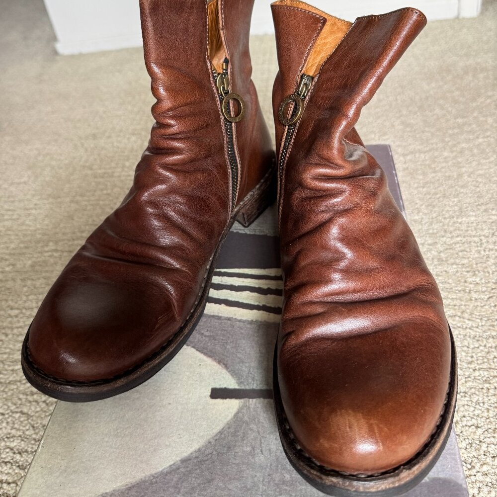 Fiorentina + Baker Brown Women's Upper Mid-calf Booties, Size 38